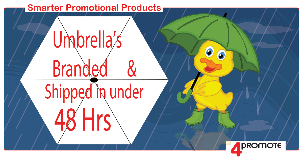 Custom Printed Umbrellas - fast turn around