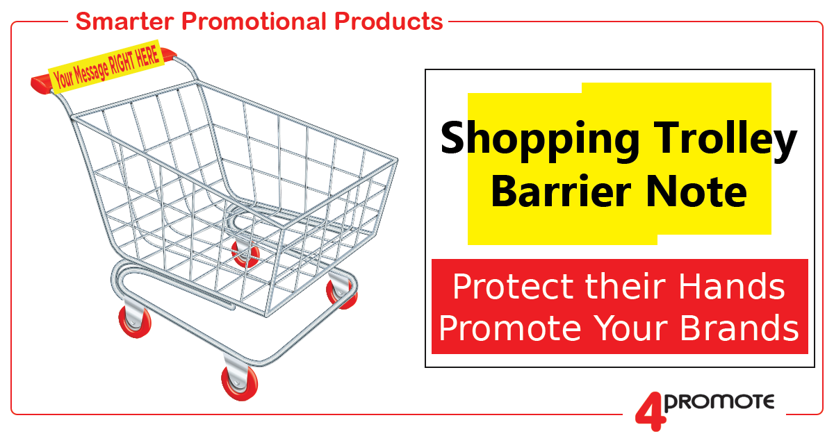 Shopping Cart Barrier Note for Virus Protection