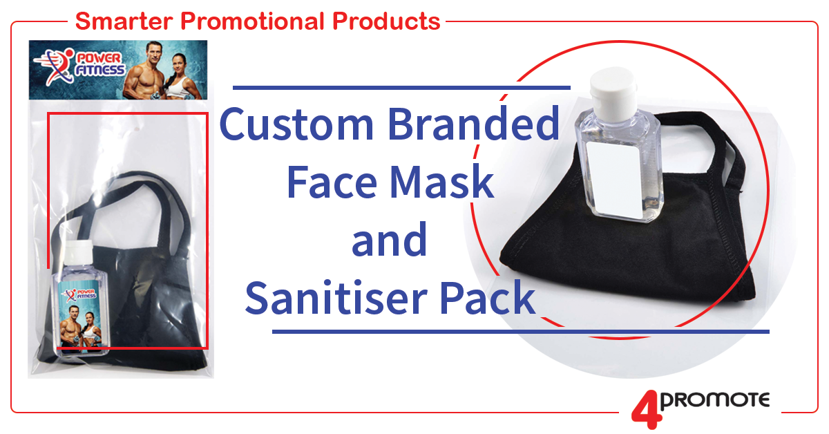 Custom Branded Face Mask and Sanitiser Pack