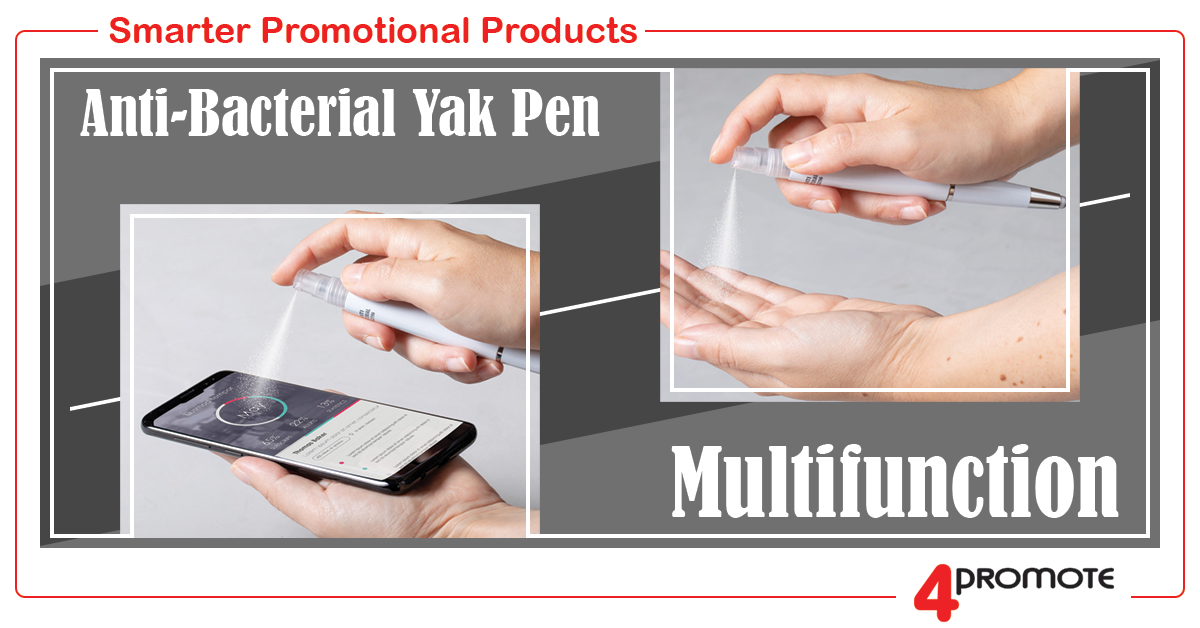 Custom Branded - Anti-Bacterial Yak Pen - Multifunction