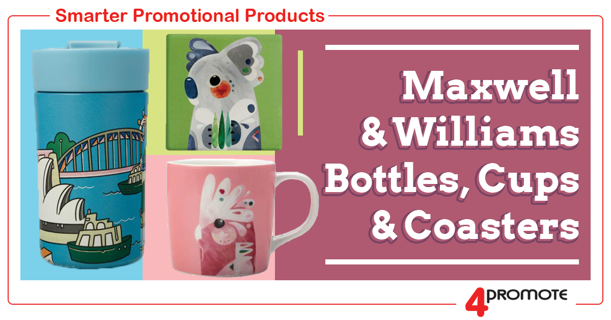 Custom Branded - Maxwell & Williams Bottles, Cups & Coasters