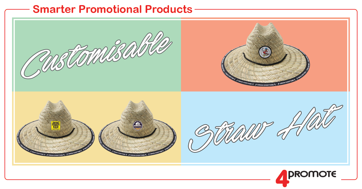 Custom Branded Straw Hat with String
