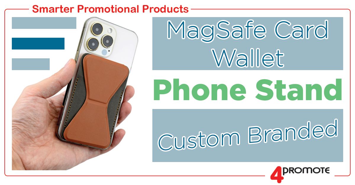 Magsafe magnetic phone stand card wallet can be custom branded