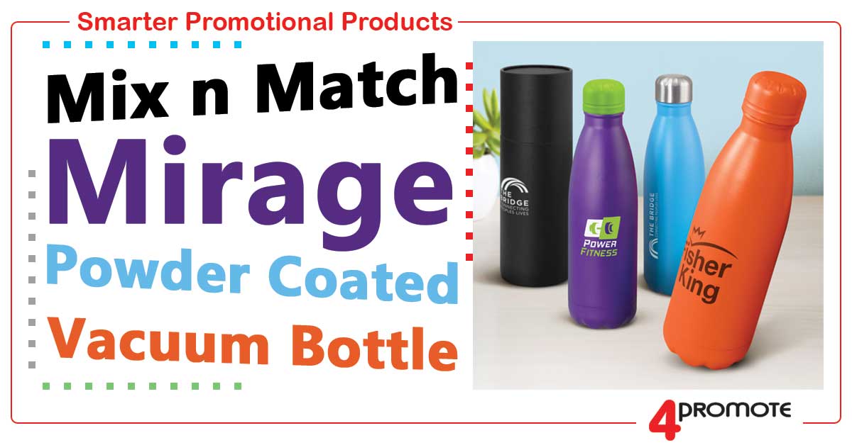 Custom Branded Mirage Powder Coated Vacuum Bottle
