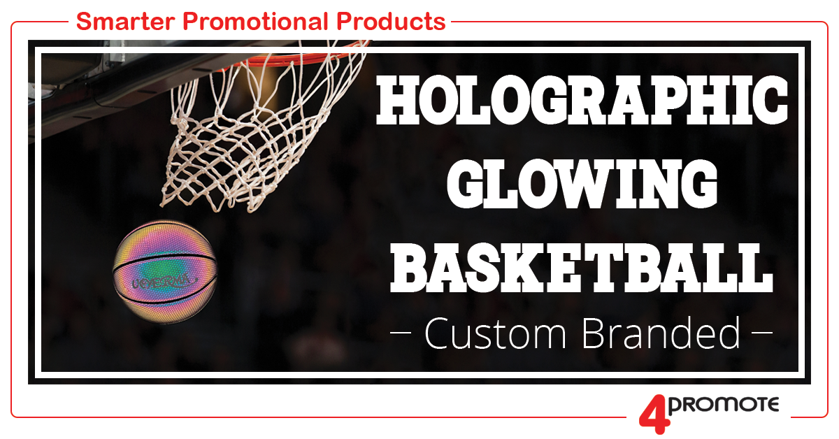 Custom Branded Holographic Glowing Basketball
