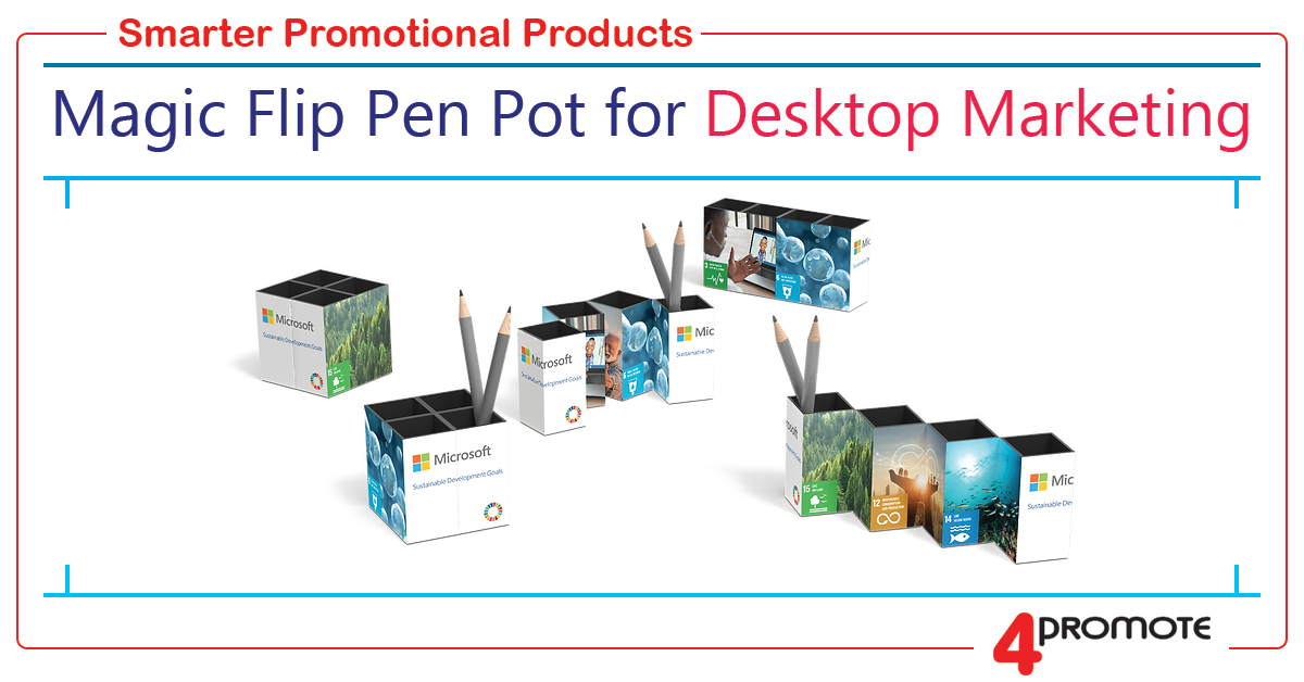 Custom Branded Magic Flip Pen Pot