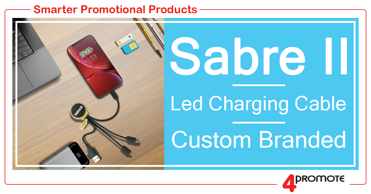 Custom Branded Sabre II LED Charging Cable
