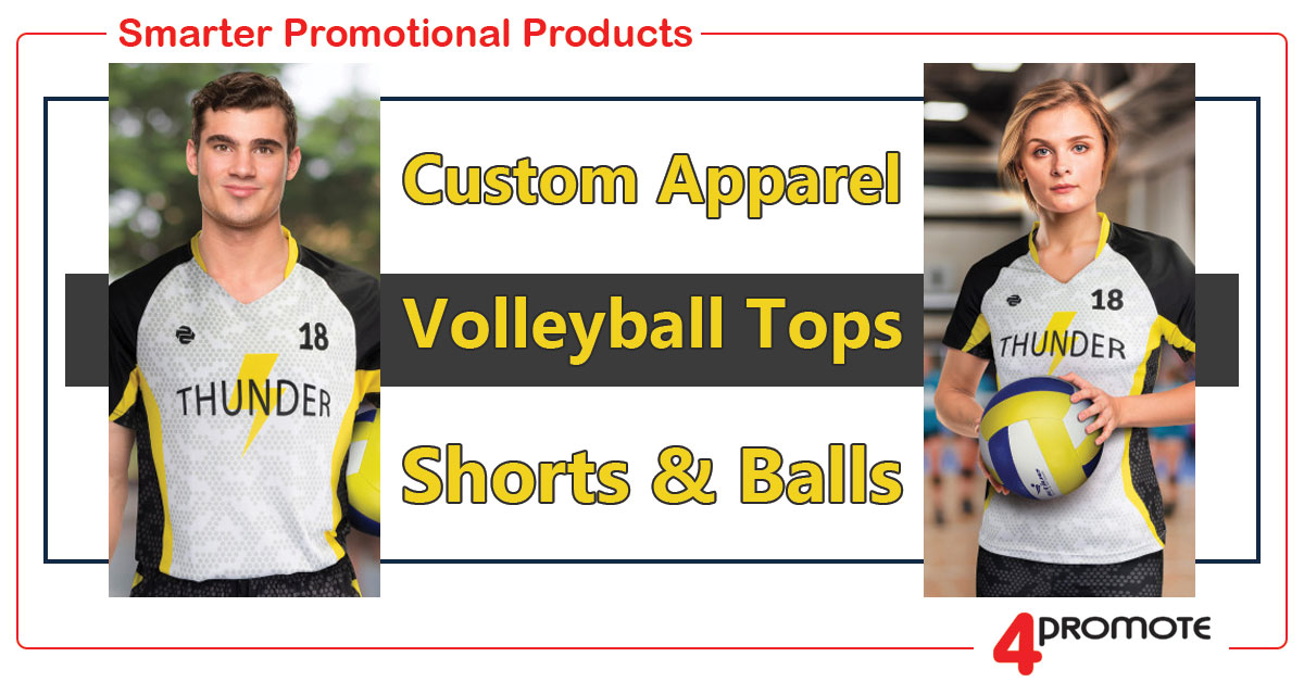 Custom Branded Volleyball Tops, Shorts and Balls