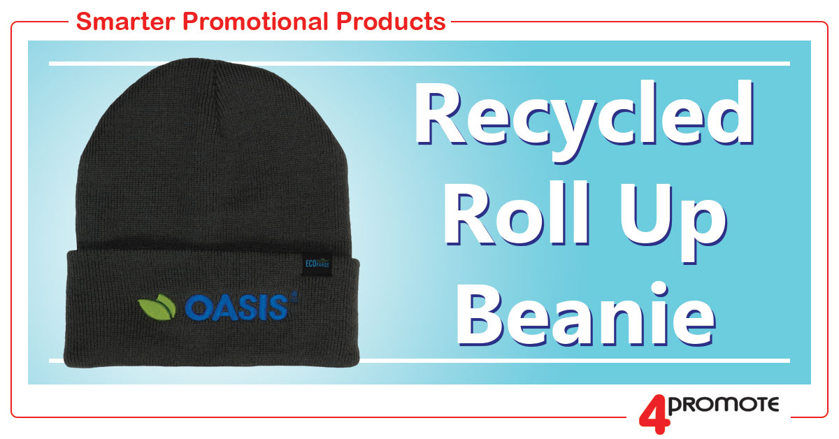 Custom Branded Recycled Roll Up Beanie