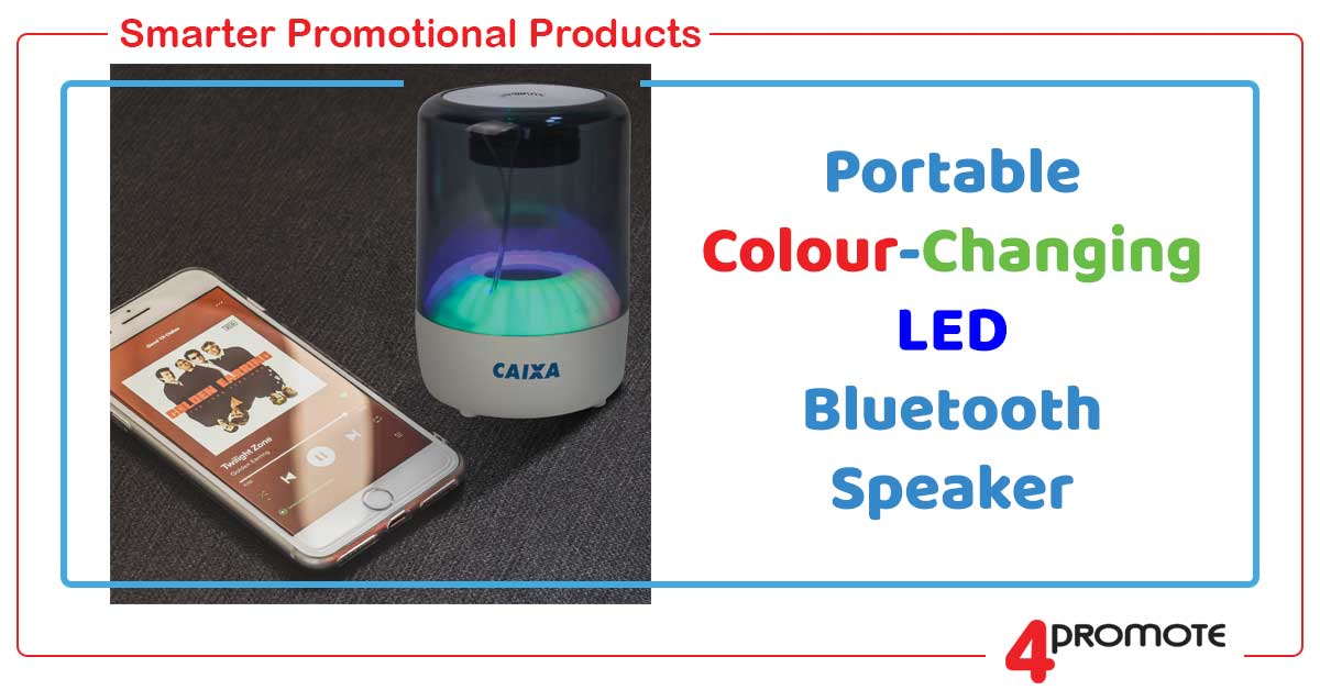Custom Branded Portable Colour-Changing LED Bluetooth Speaker