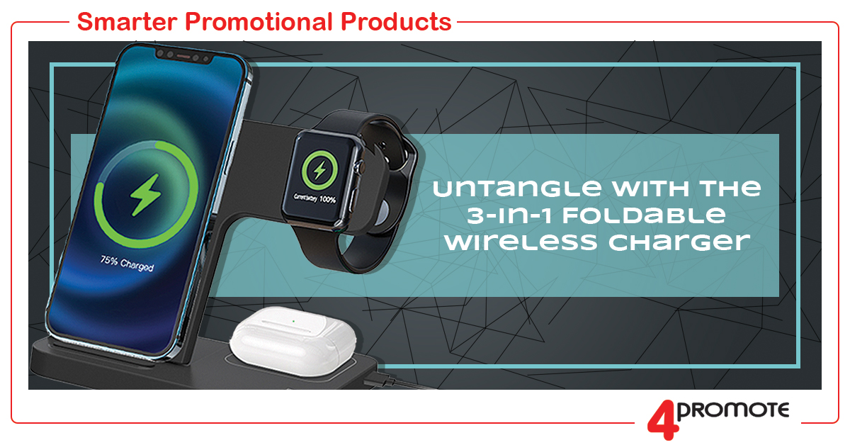 Custom Branded 3-in-1 Foldable Wireless Charger