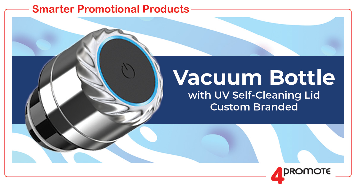 Custom Branded Vacuum Bottle with Self Cleaning Lid