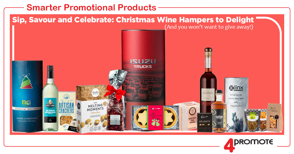 Custom Branded Christmas Wine Hampers