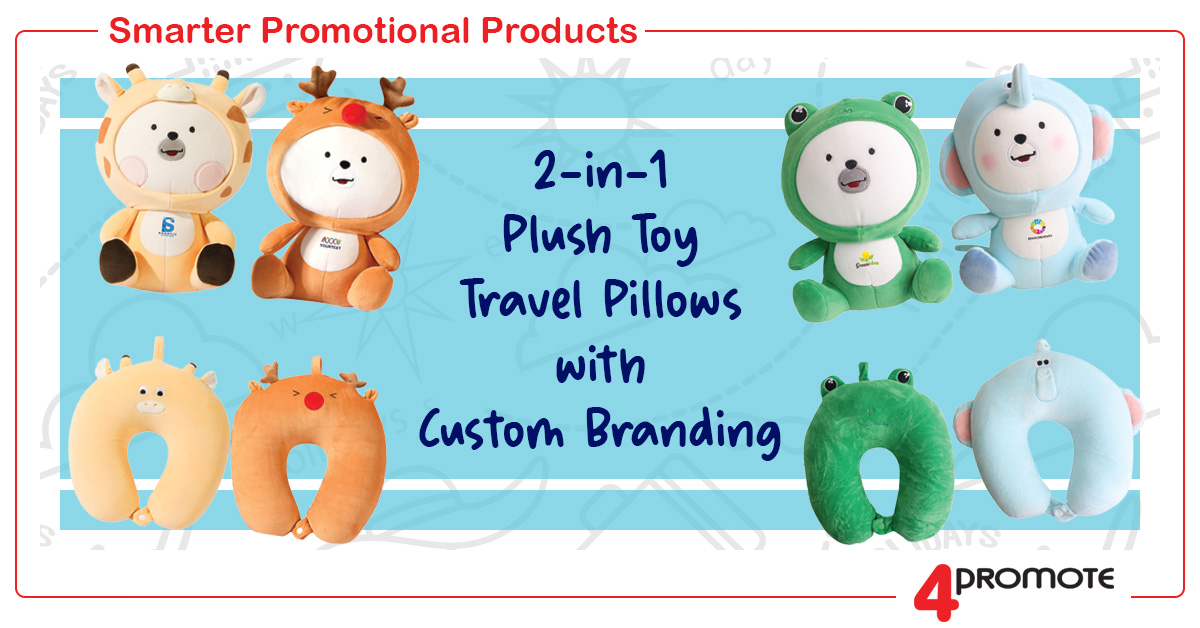 Custom Branded 2 in 1 Plush Toy Neck Pillow