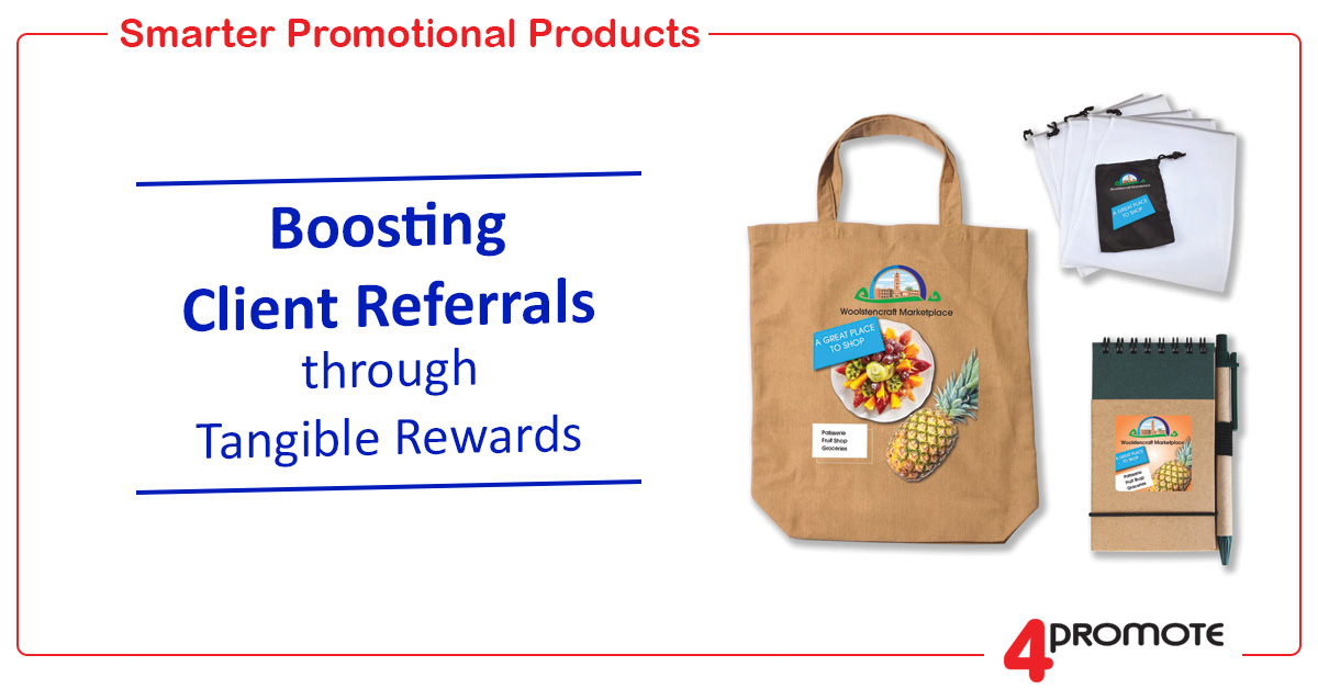 Custom Branded Tangible Rewards Promo Products for Client Referrals