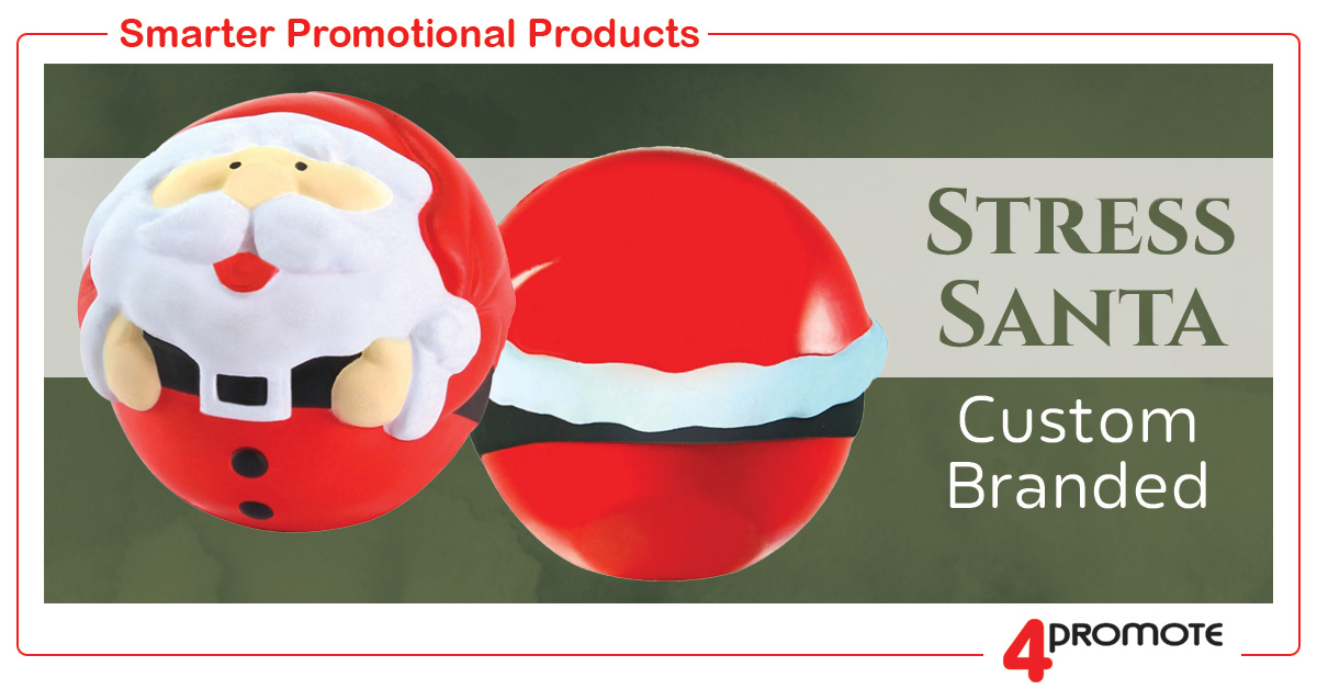 Custom Branded Santa Stress Reliever