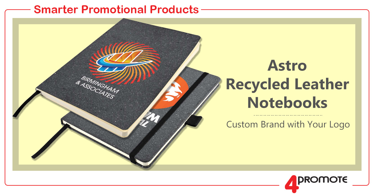 Custom Branded Astro Recycled Leather Notebooks