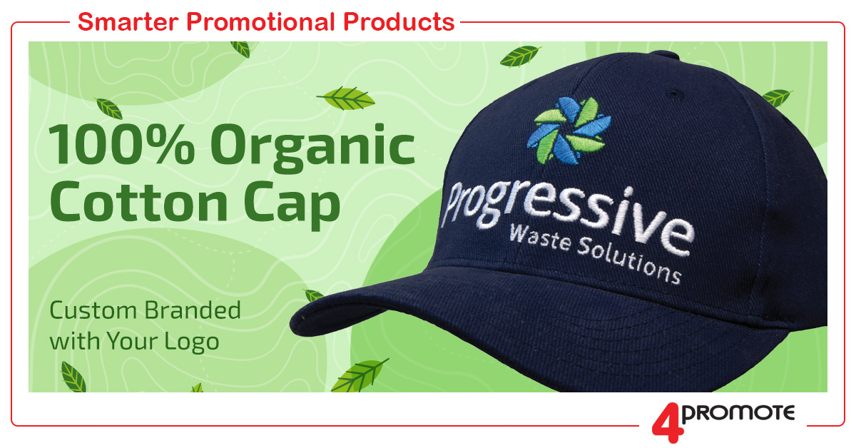 Custom Branded 100% Organic Cotton Cap