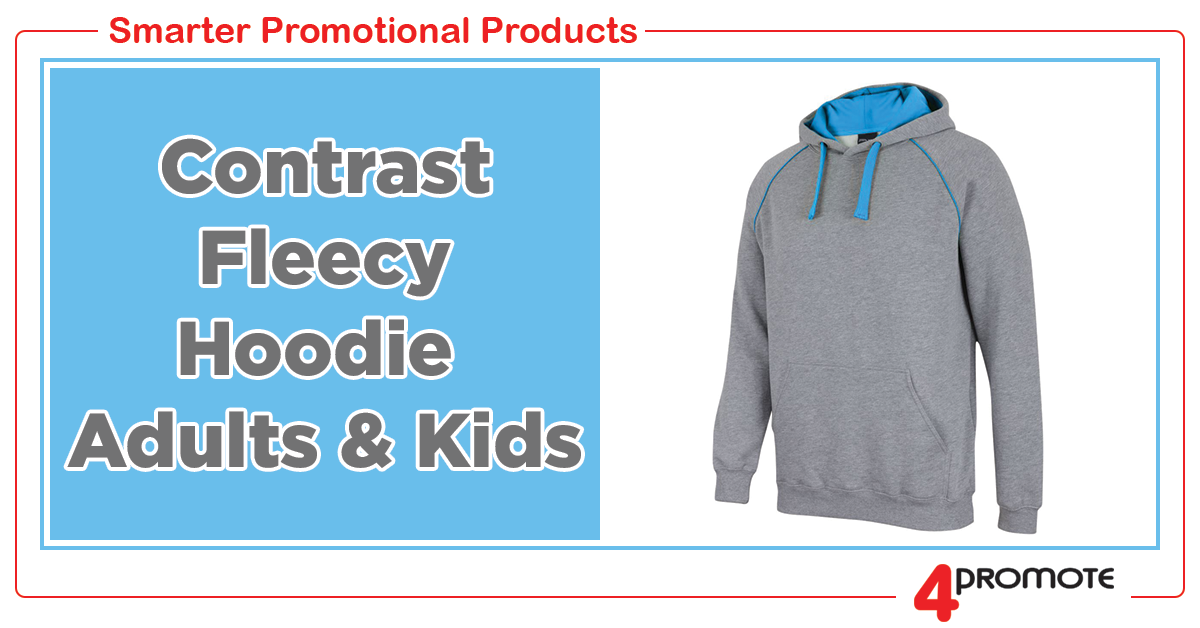 Contrast Fleecy Hoodie - Adults & Kids