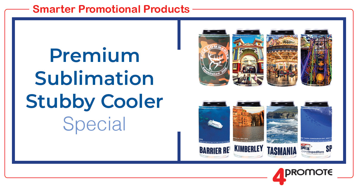 Custom Branded Premium Sublimation Stubby Cooler