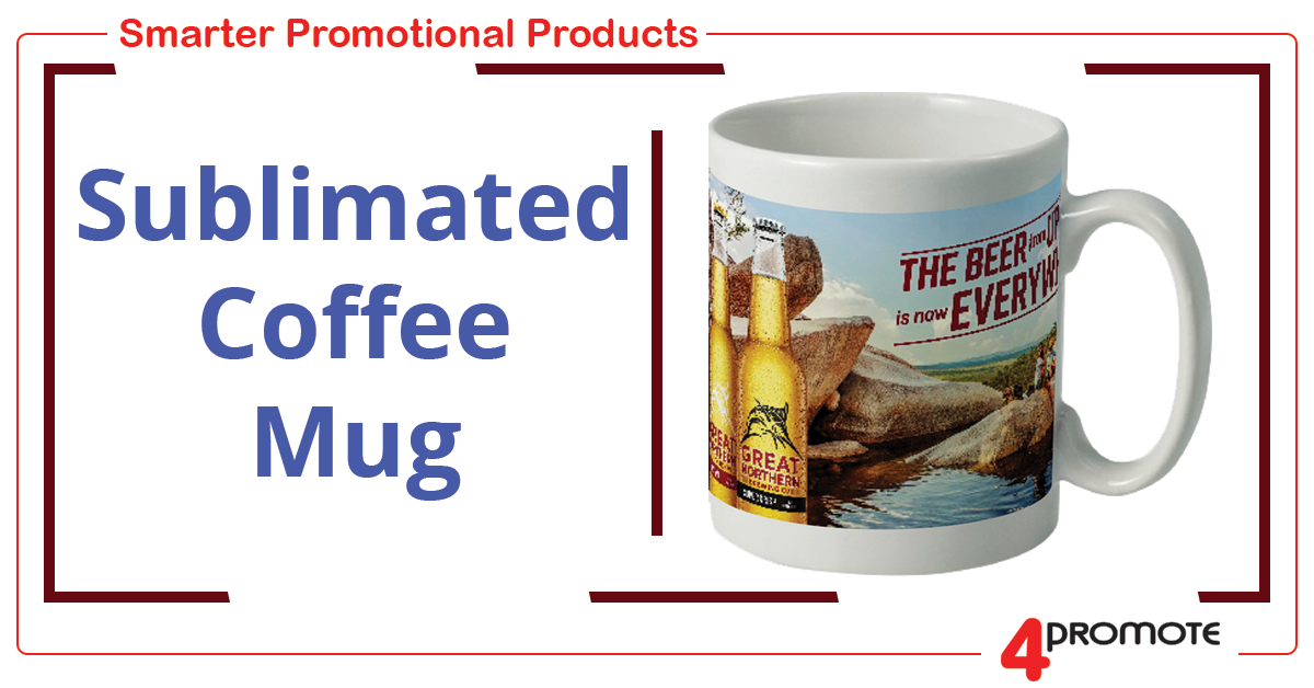 Custom Branded White Sublimated Coffee Mug