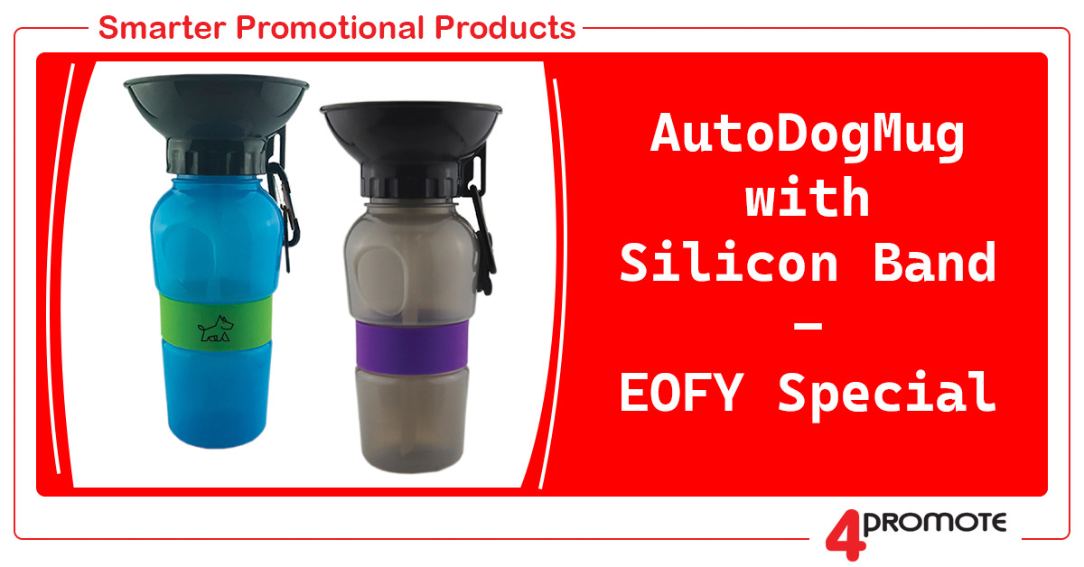 Custom Branded AutoDogMug with Silicon Band - EOFY Special