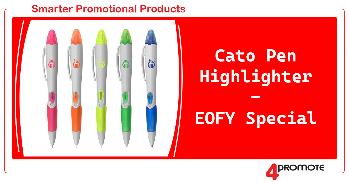 Custom Branded Cato Pen Highlighter - EOFY Special