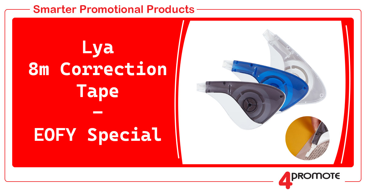 Custom Branded Lya 8m Correction Tape - EOFY Special